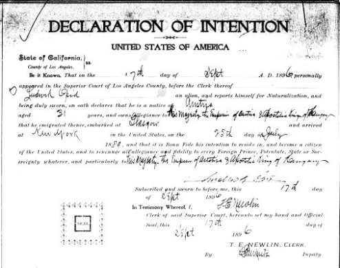 Ludwik Opid's Declaration of Intention