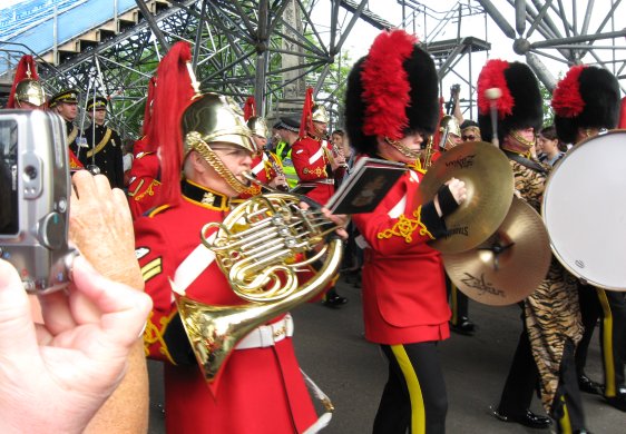 Military parade at Edinburgh Castle, Scotland