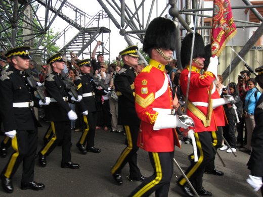 Military parade at Edinburgh Castle, Scotland