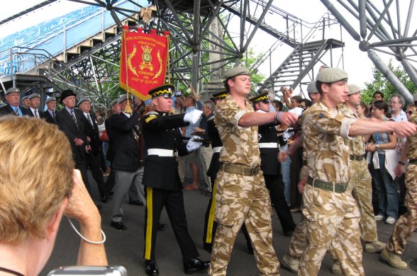 Military parade at Edinburgh Castle, Scotland